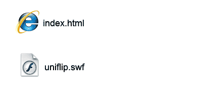 Brug index eller swf filen til at udgive fra din eksisterende server.