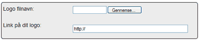 Upload eget firma logo med link til websiden.